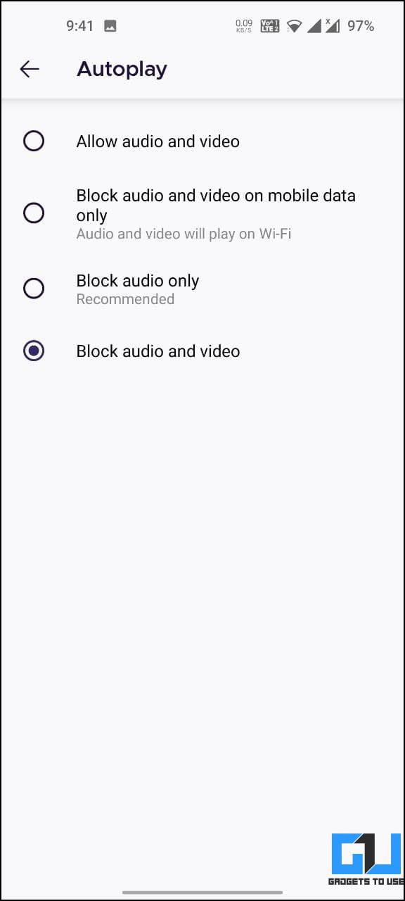 Stop Autoplay Videos in Firefox Android