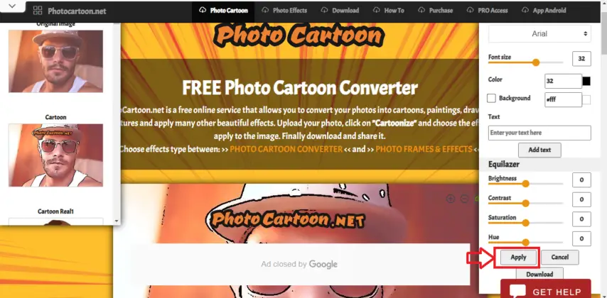 free online turn photo into cartoon