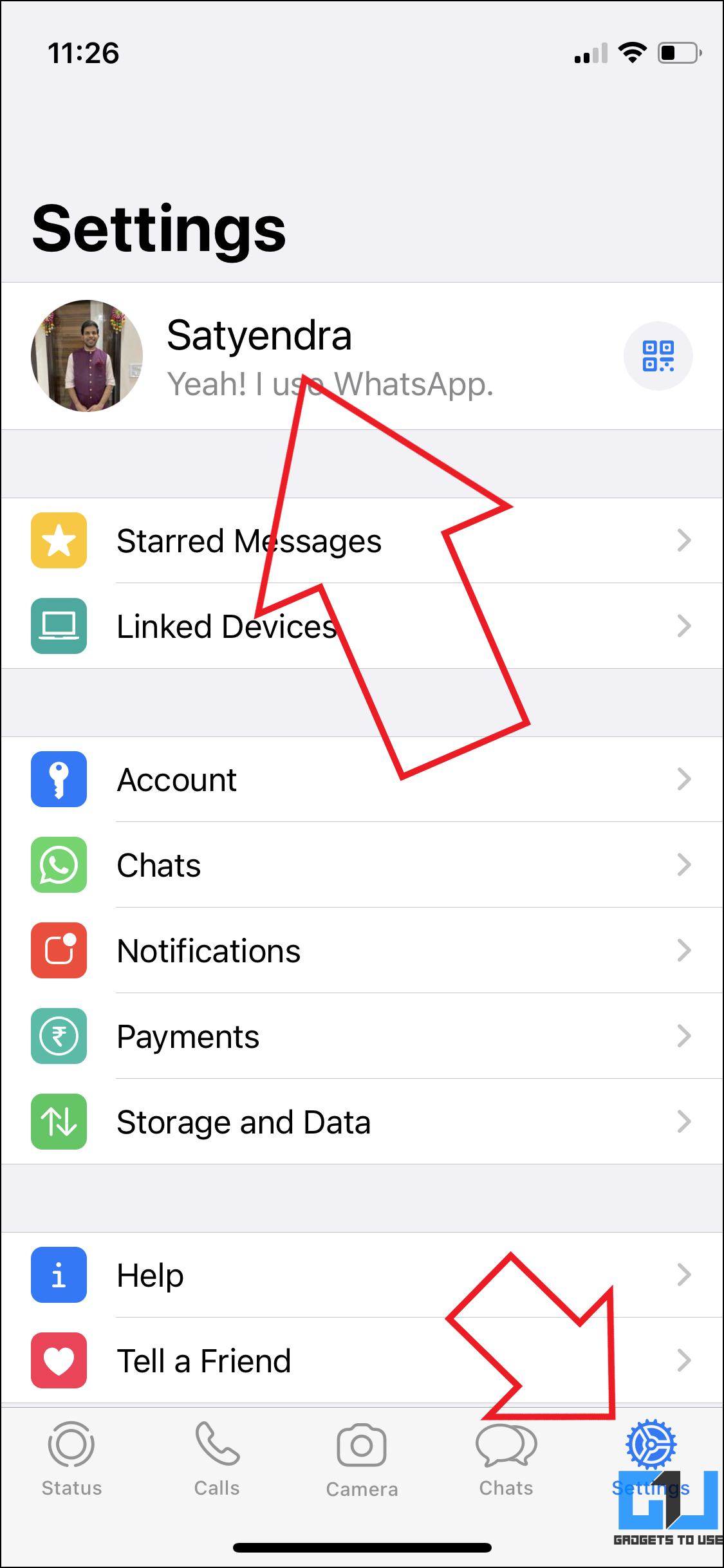 Find WhatsApp Username on iOS