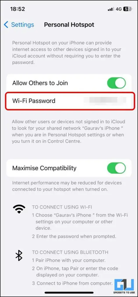 Fix iPhone hotspot turns off automatically