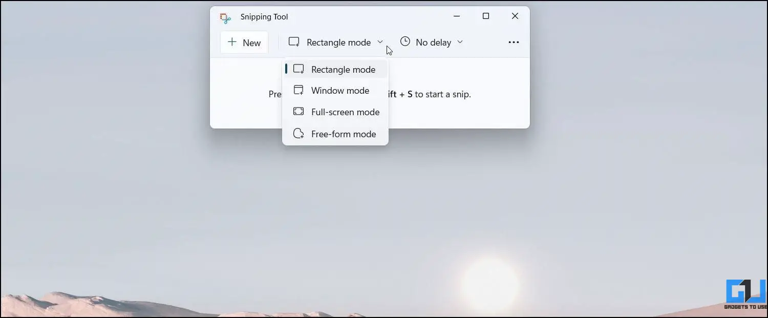 Machen Sie einen Screenshot mit dem Snipping-Tool unter Windows 11