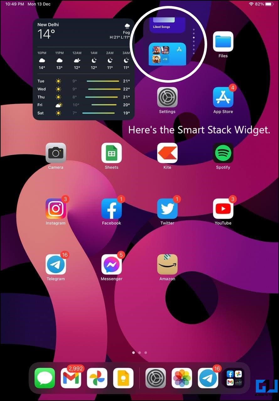 Smart Stack-Widget iPad