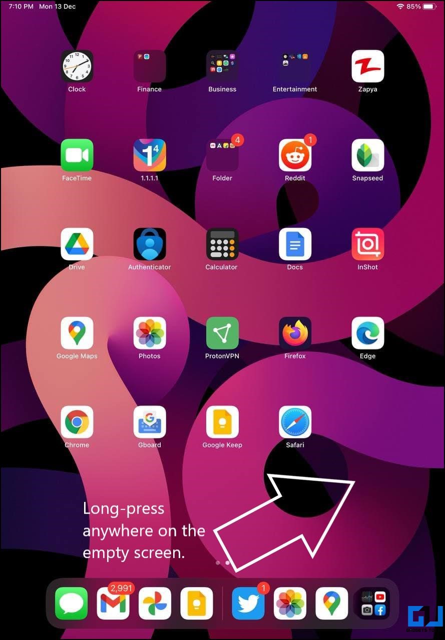 Widgets zum iPad-Startbildschirm hinzufügen