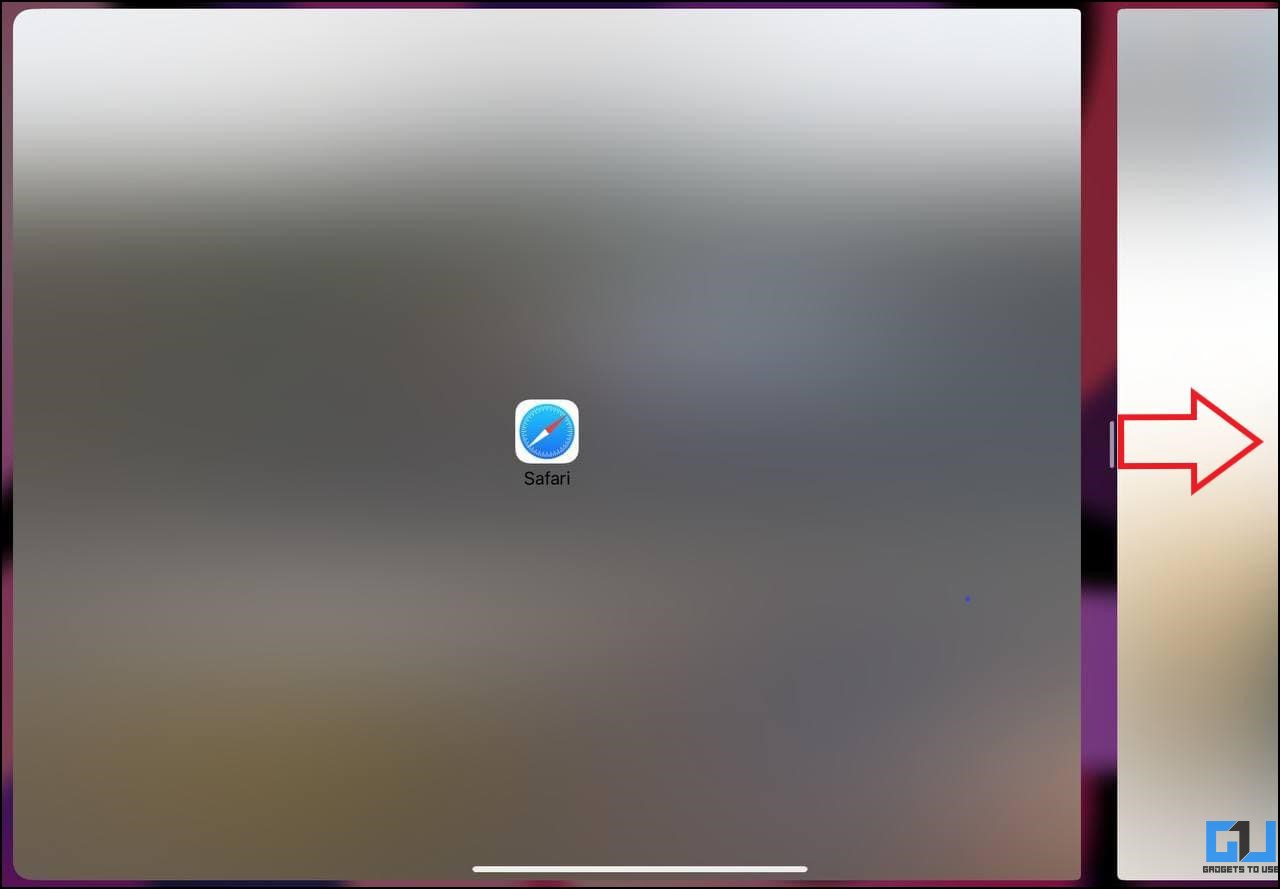 how to exit safari split screen on ipad