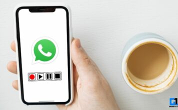 pause voice recording in WhatsApp