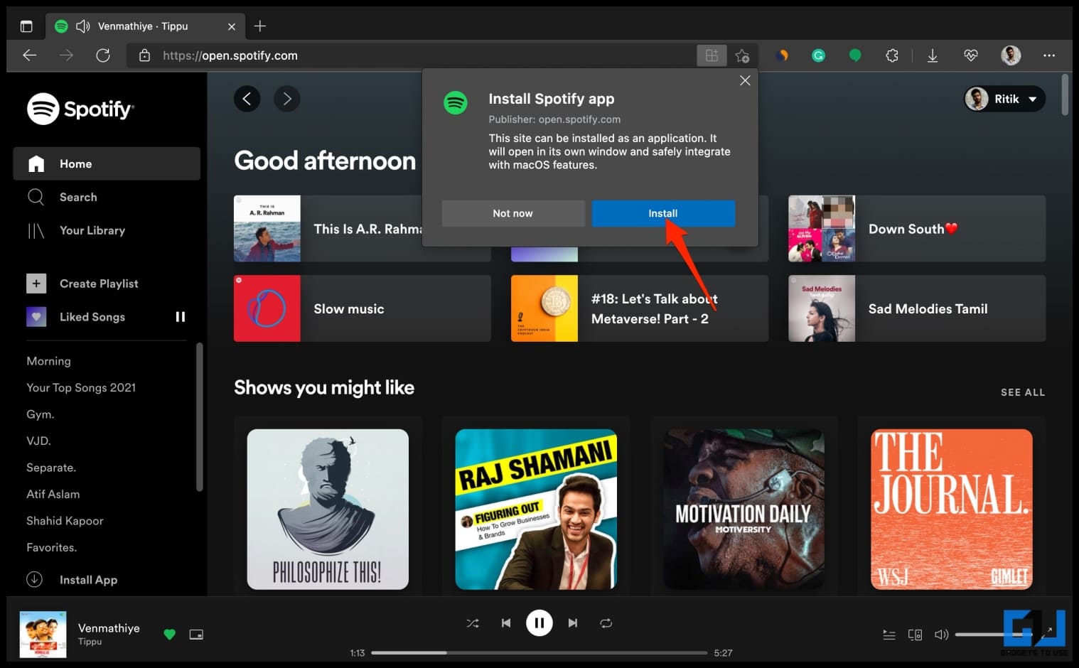 how to reopen spotify on mac