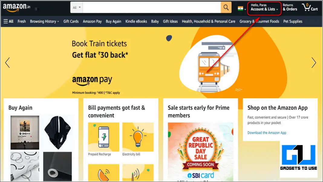 [Working] How to Hide Your Order History on Amazon, Flipkart Gadgets