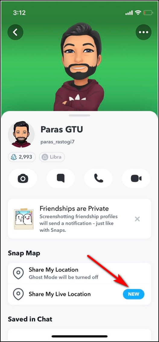 Live chat in snapchat