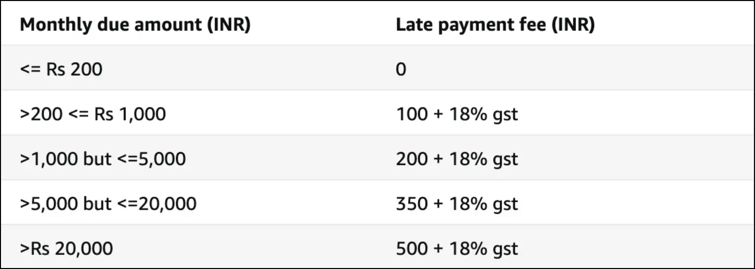 Amazon Pay Later Charges