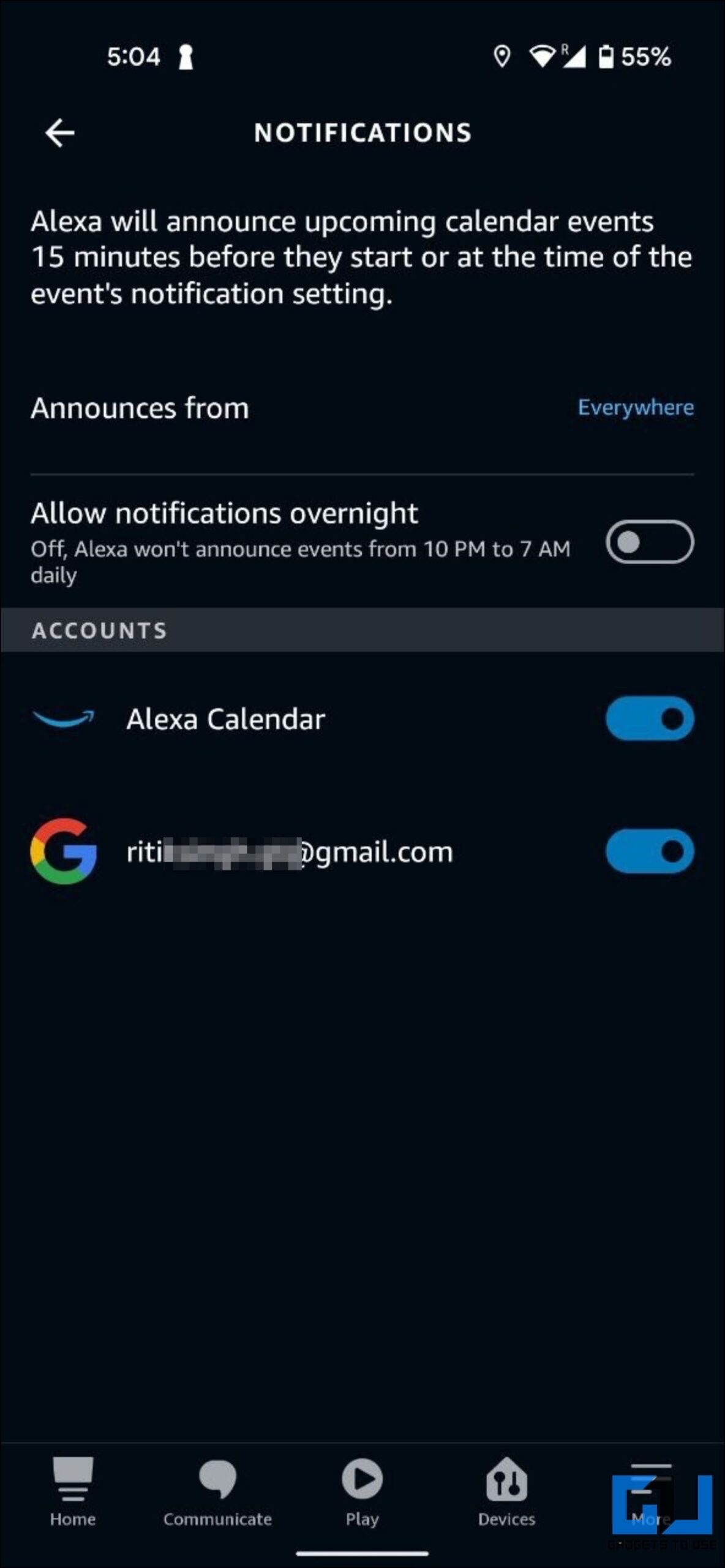 Google Calendar Alexa Voice Reminders