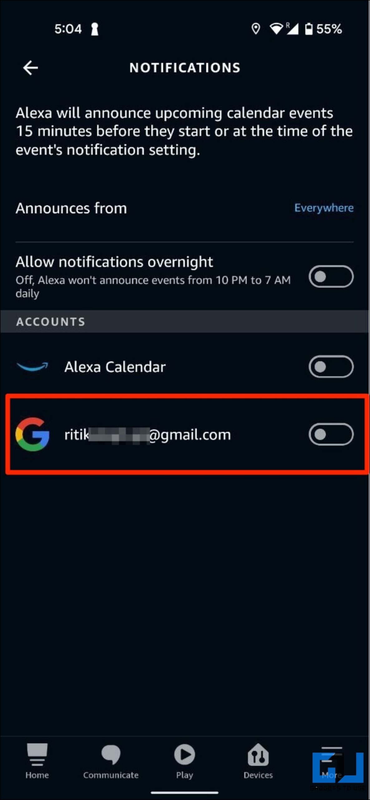Google Calendar Alexa Voice Reminders