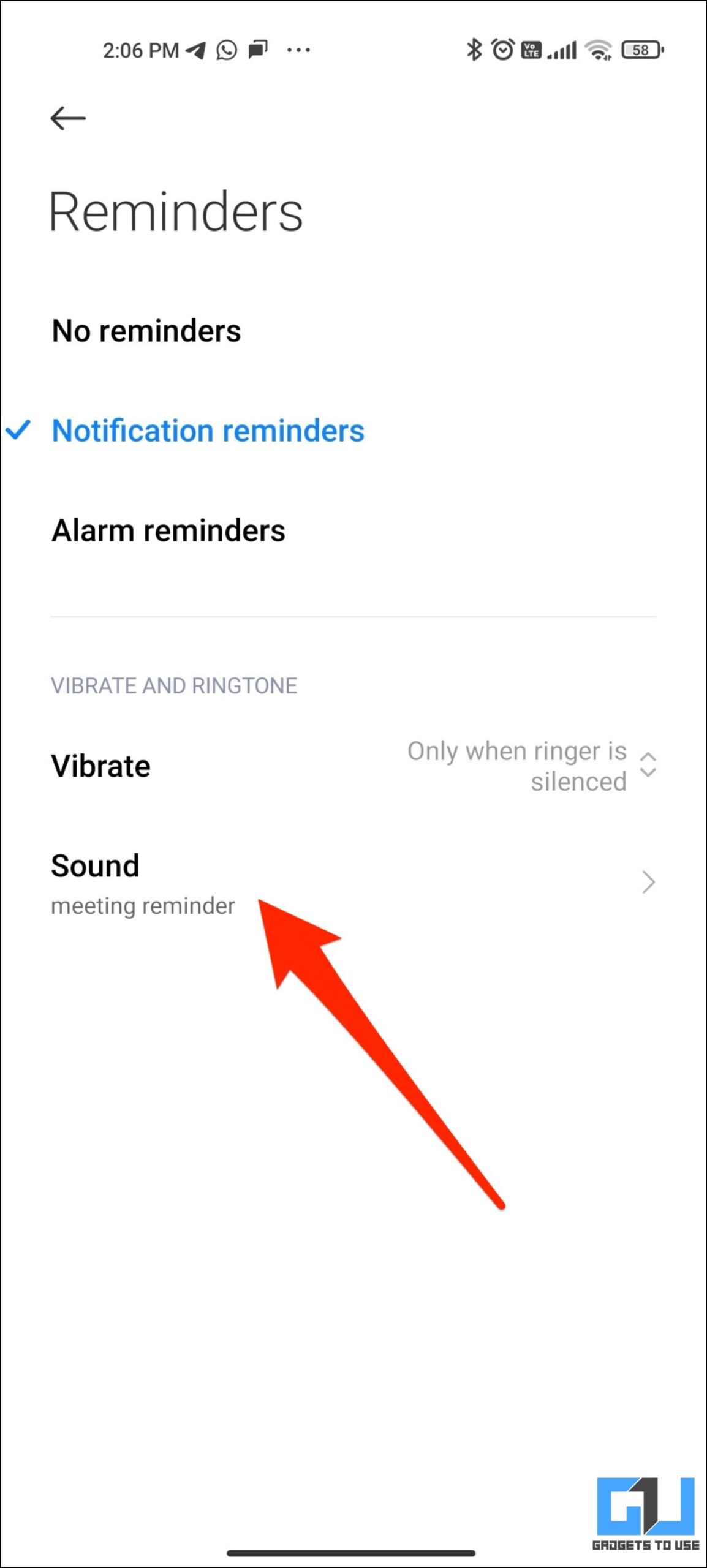 Voice Reminder Notifications in Mi Calendar