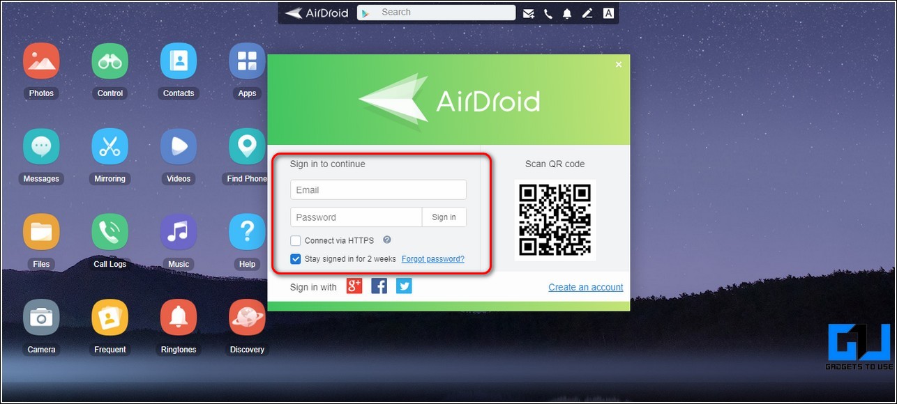 Connect iPhone to Windows 11 using AirDroid