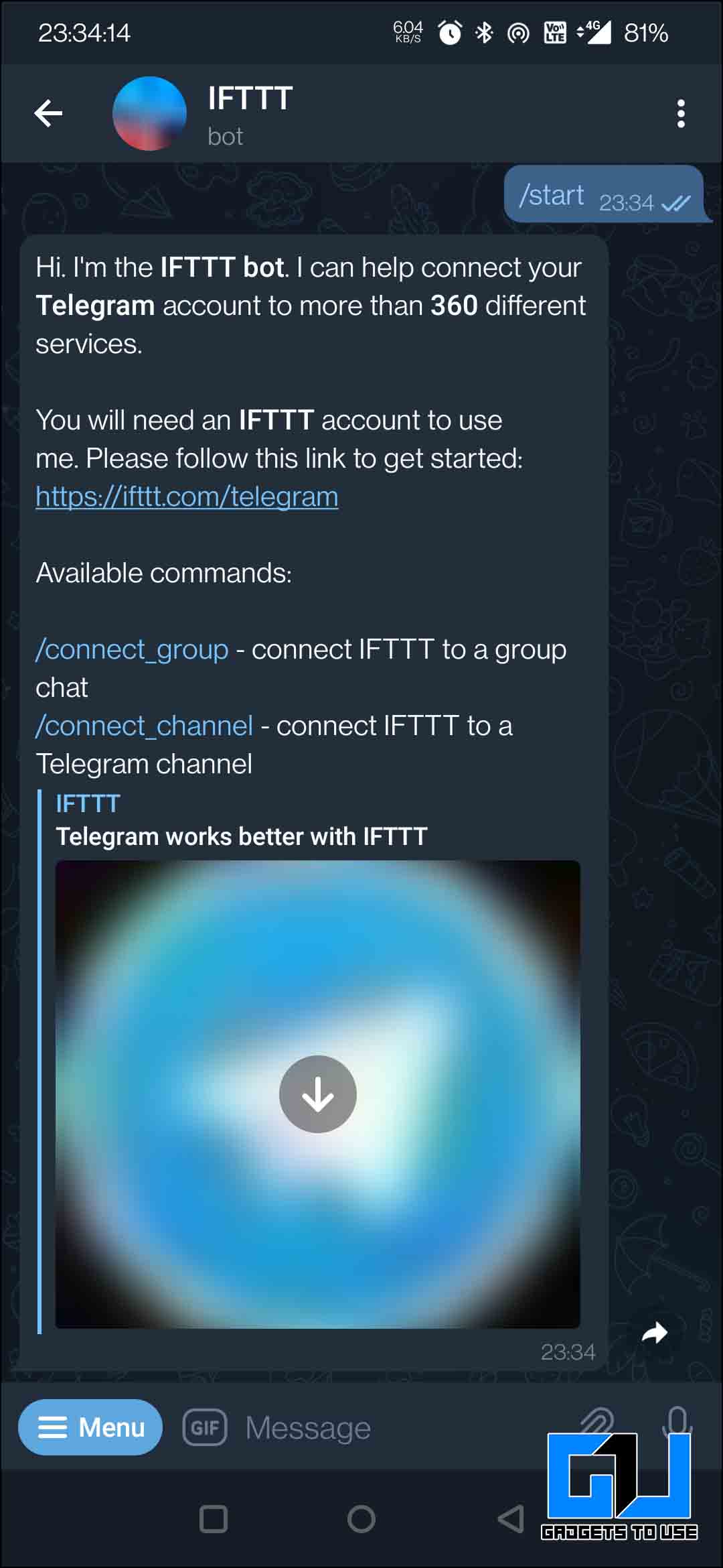 Ifttt telegram как пользоваться