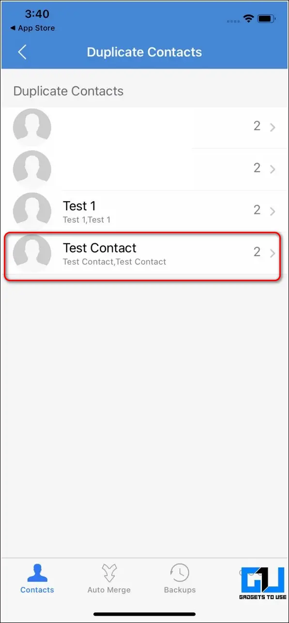 Merge Remove Duplicate iPhone Contacts