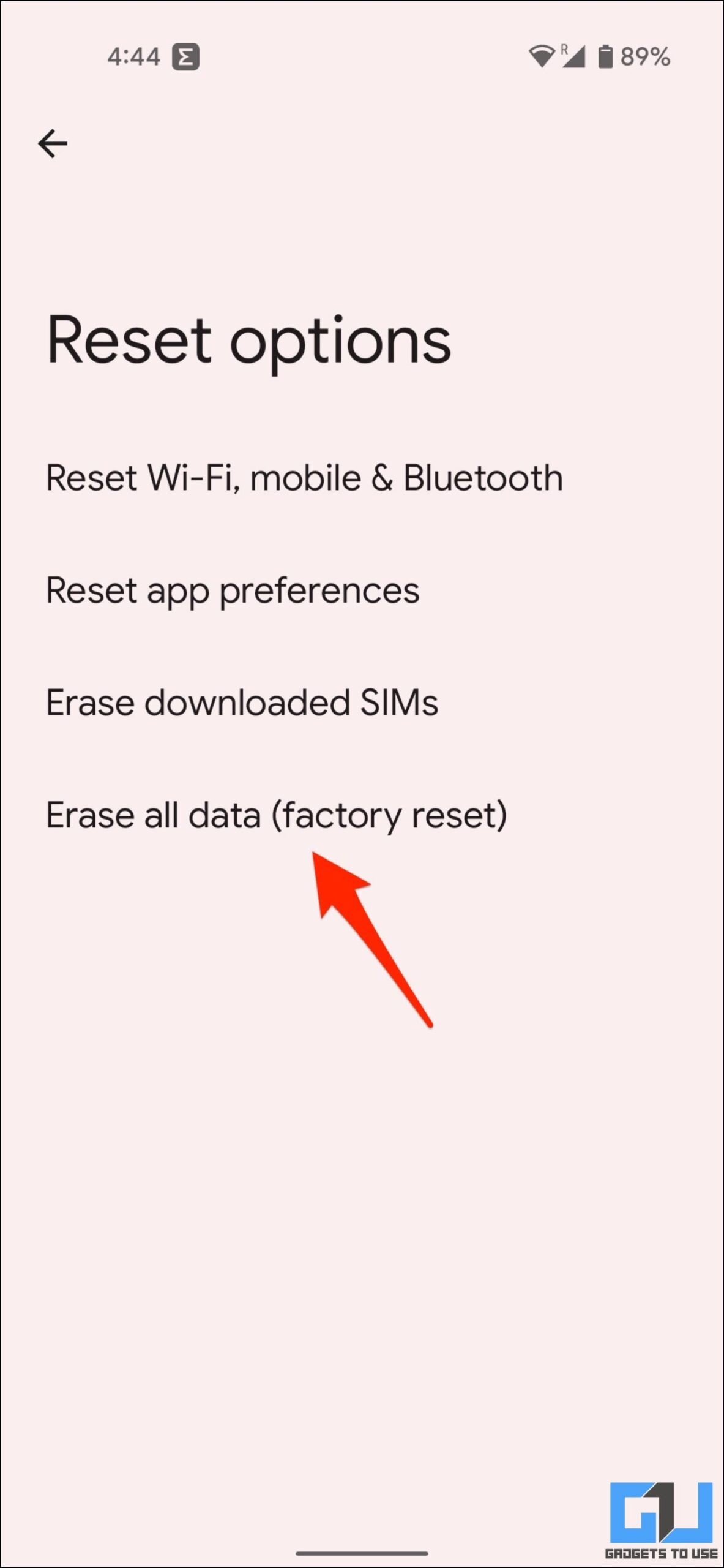 Reset to Fix Problems in Old Android Phone