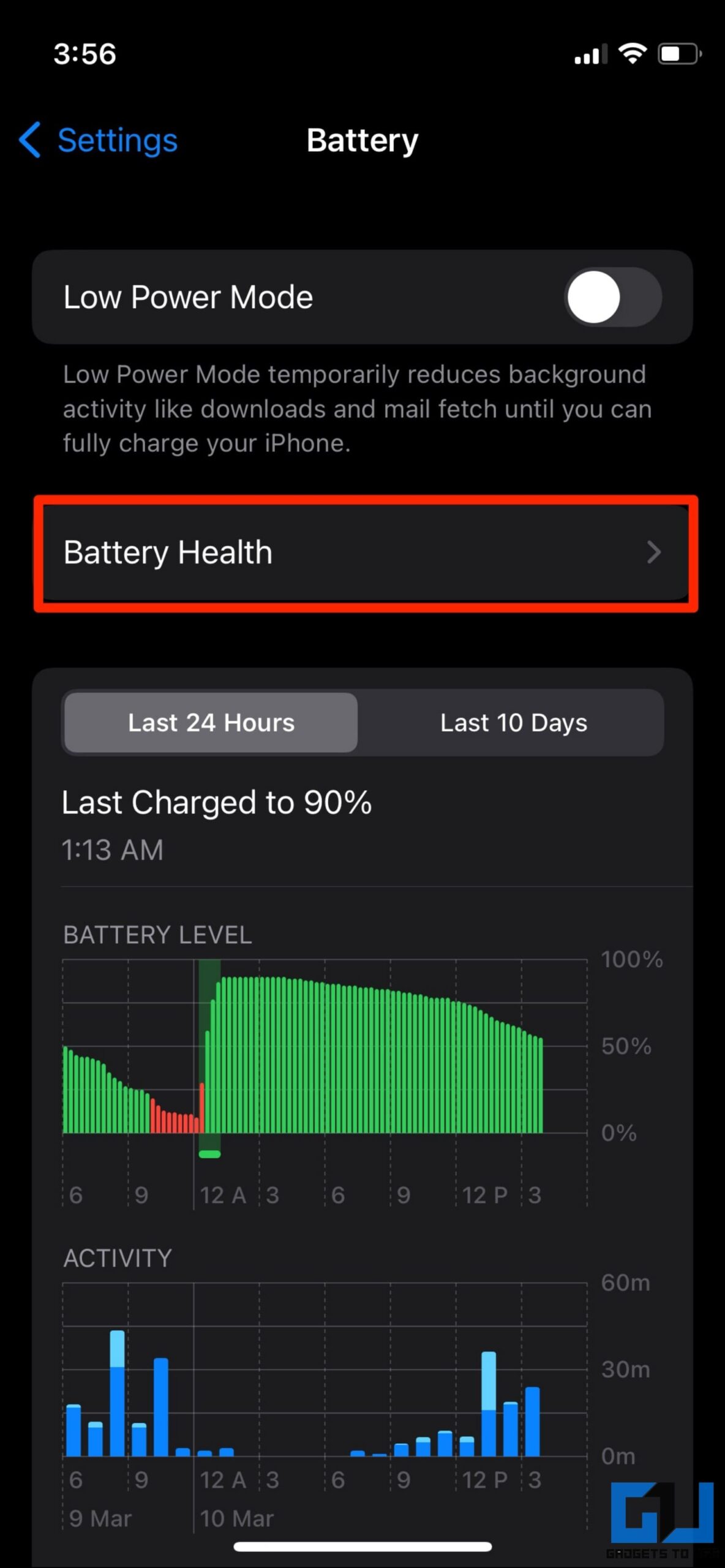 Battery Health on iOS