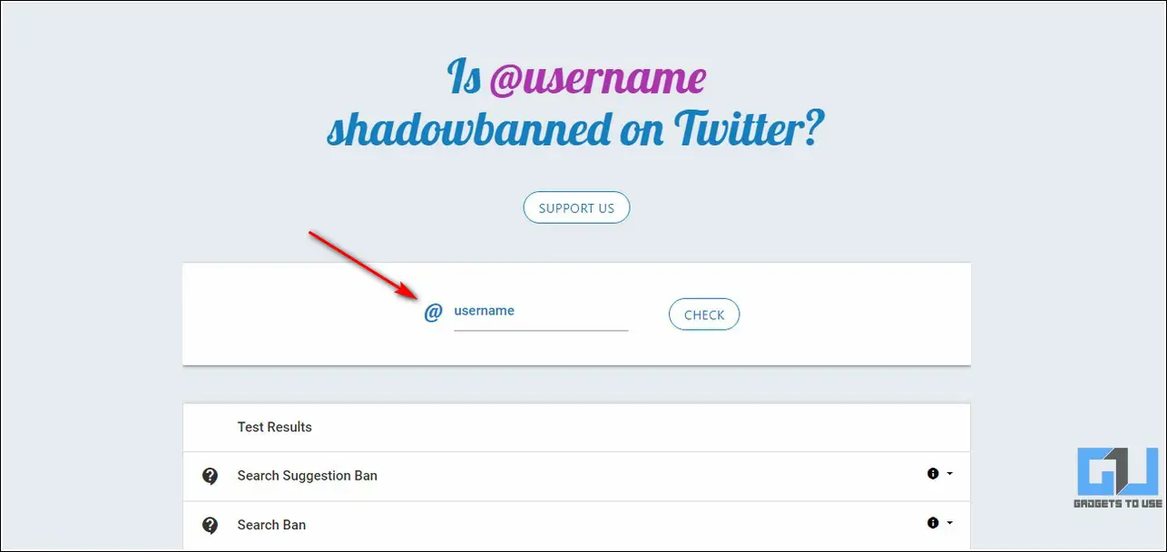 Check Twitter Shadowban