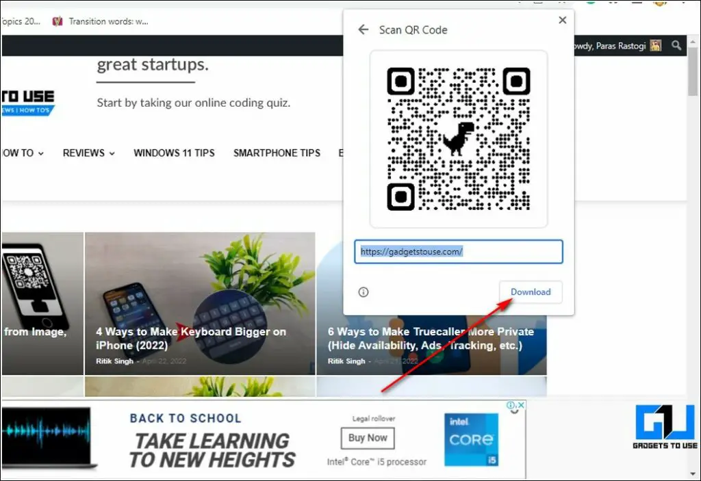 5 Ways to Create & Share QR Code for Web Page in Chrome - Gadgets To Use