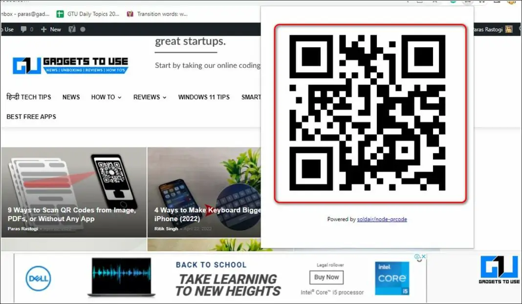 5 Ways to Create & Share QR Code for Web Page in Chrome - Gadgets To Use