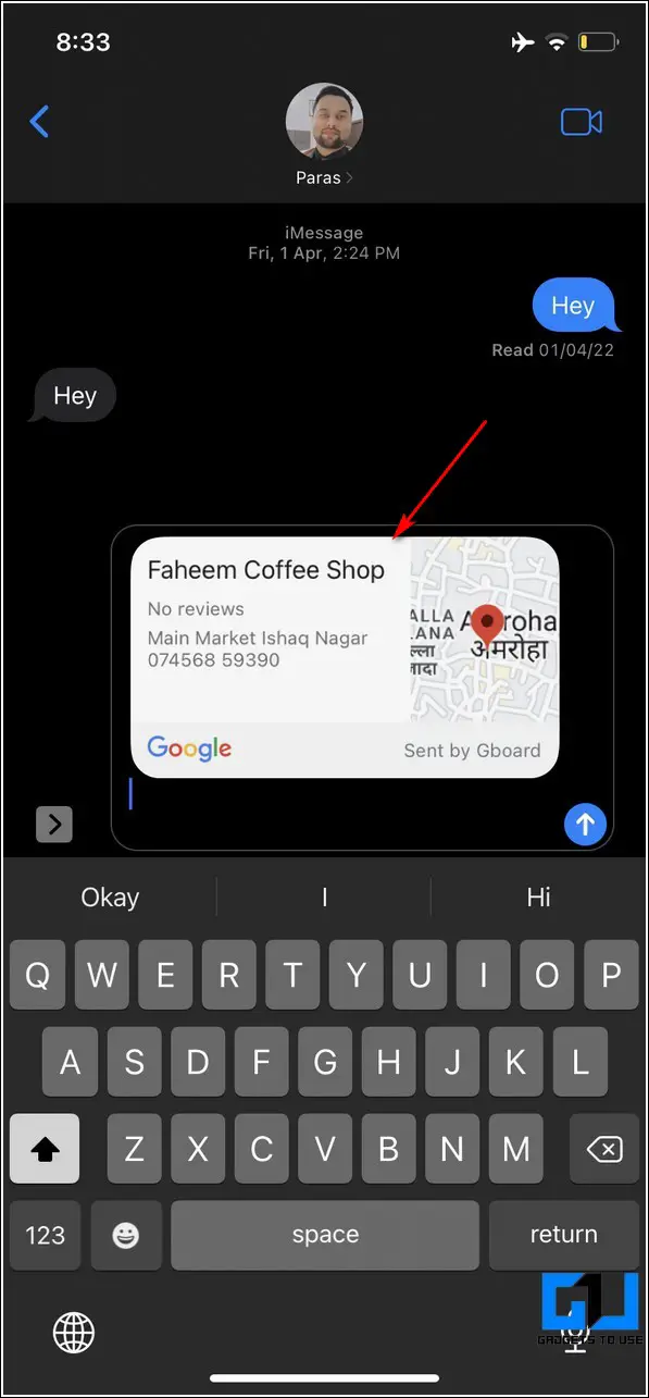 Share Searches via Google Keyboard