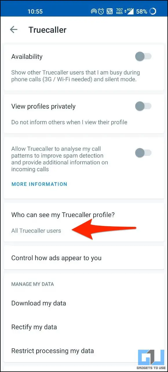 Stop Others From Seeing Your Truecaller Profile