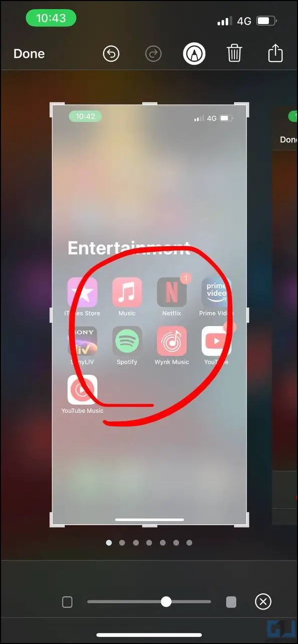 iOS Screenshot Transparency