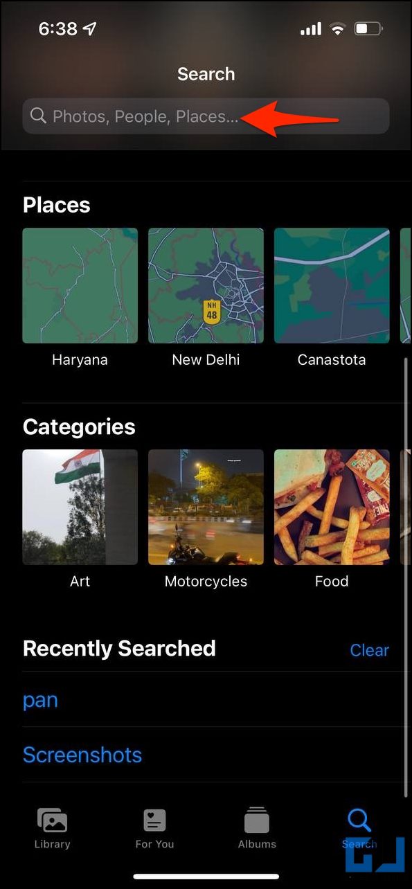 Search and Find Photos on iPhone