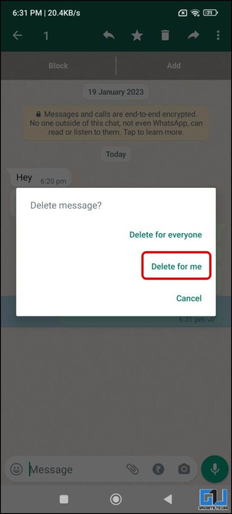 undo WhatsApp Delete for me