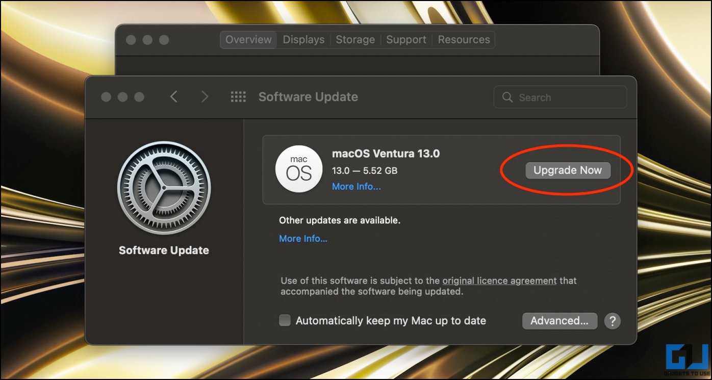 Update to macOS Ventura