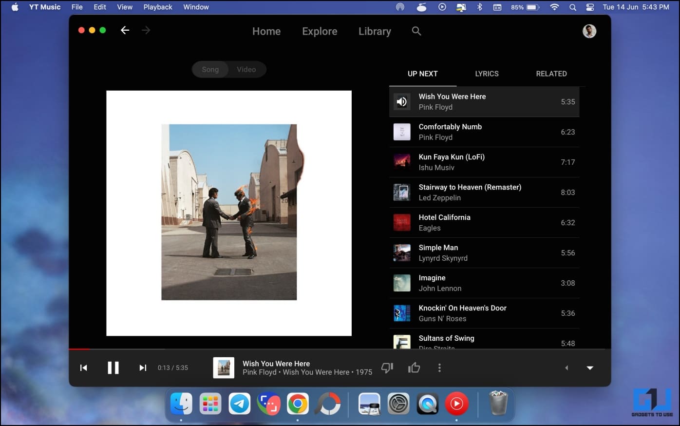 youtube music app macbook