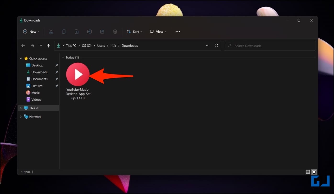 YouTube Music App Windows