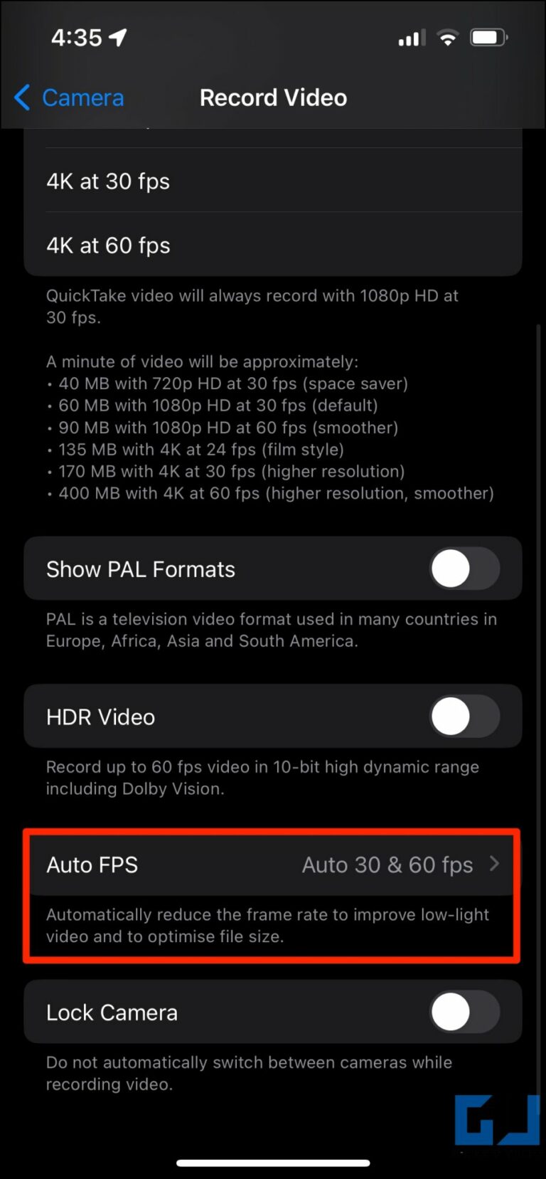 How to Turn On or Off Auto FPS in iPhone Camera What is it? Gadgets