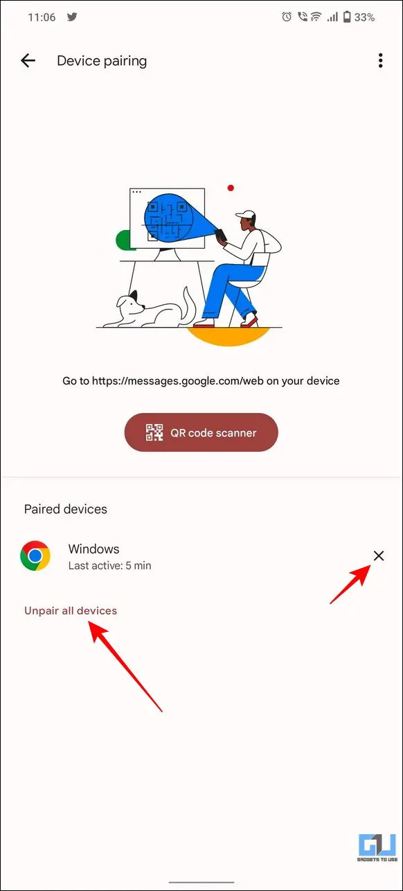 Google Messages for Web Not Working