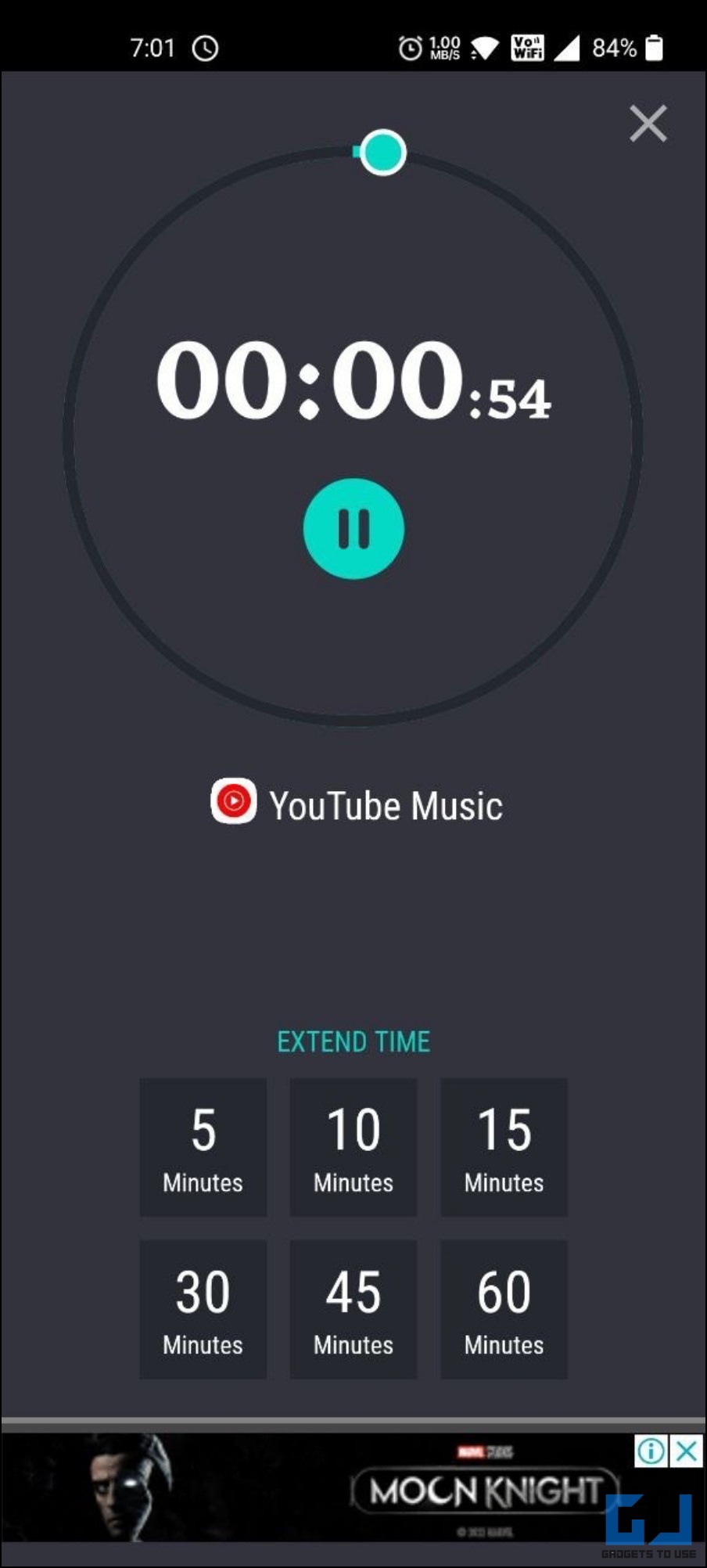 Sleep Timer YouTube Music Android