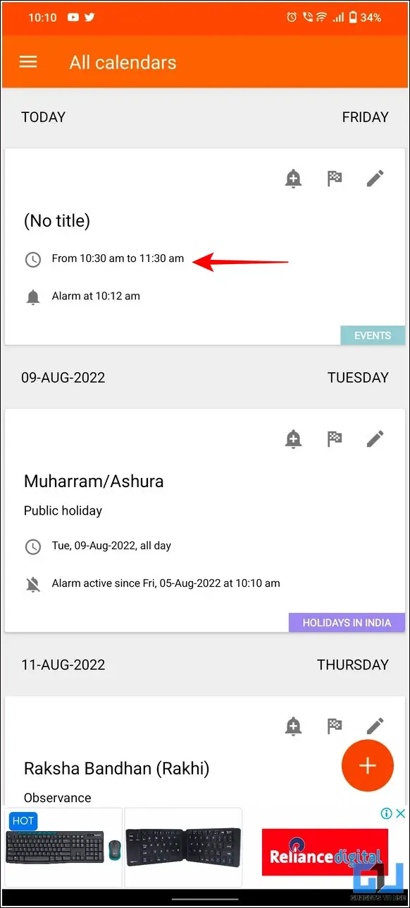 Get Google Calendar Notifications