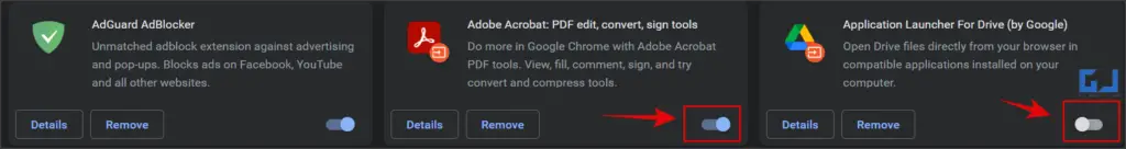 Disable Chrome Extension