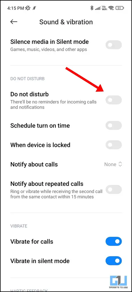 silence all notifications on Android