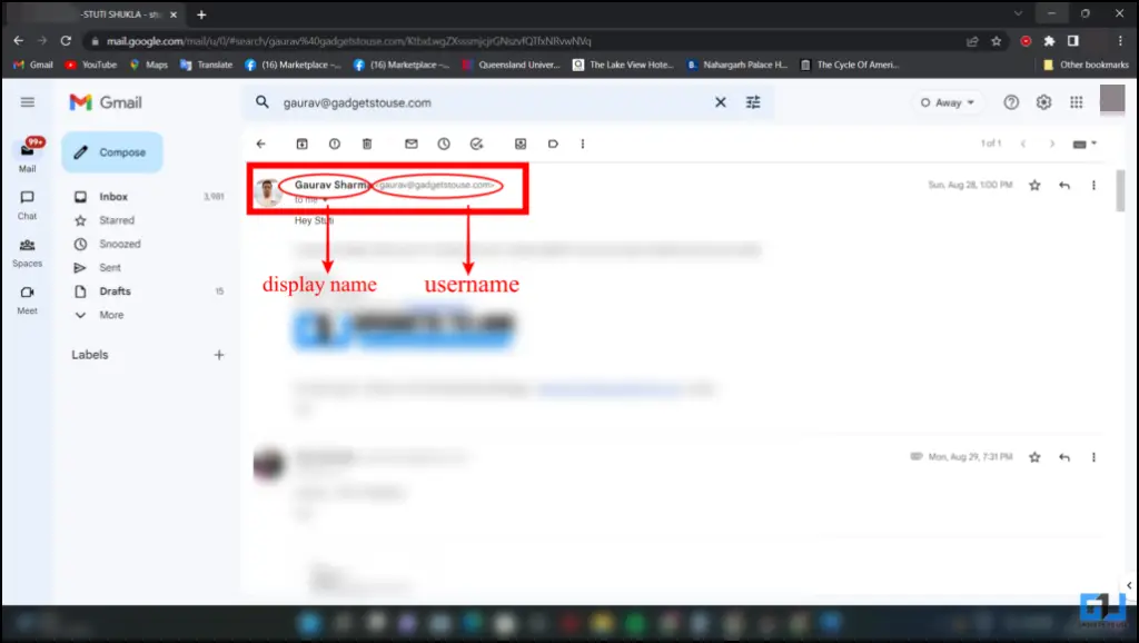 Change Your Gmail name