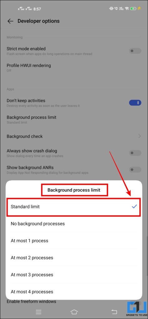Fix Apps killed in Background