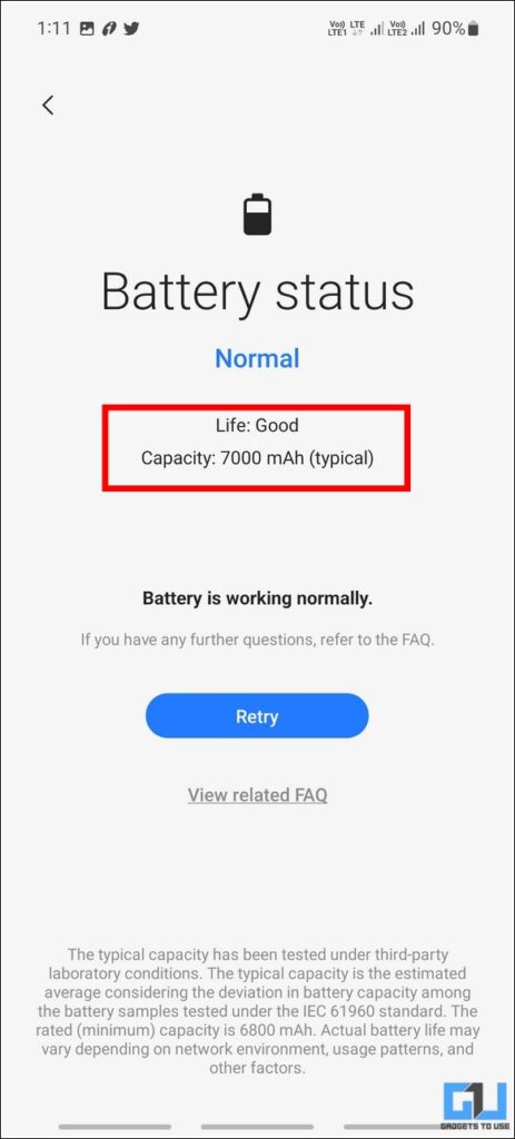 Check phone Battery Health