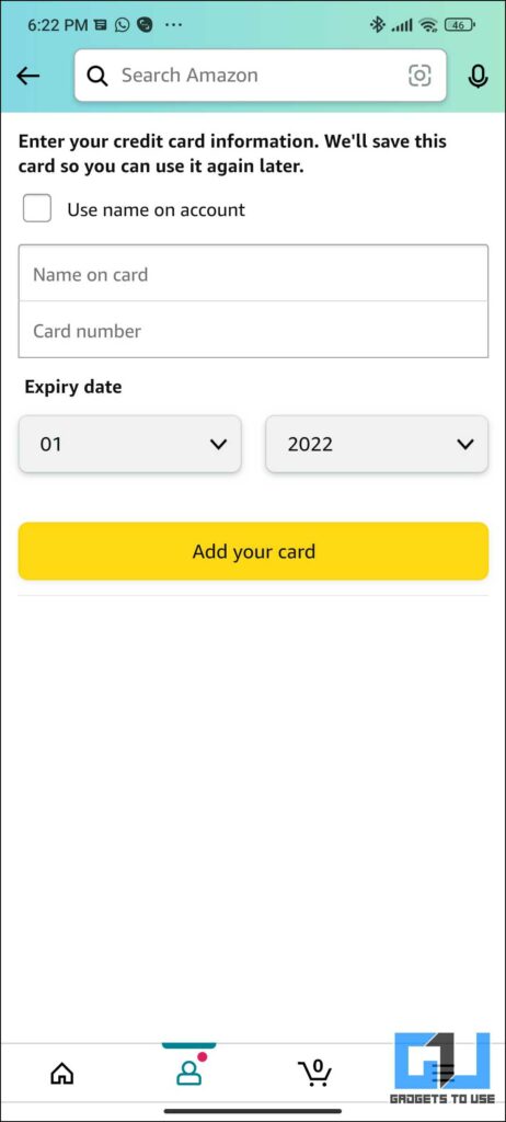 Add Paytm Wallet Transit Card to Amazon