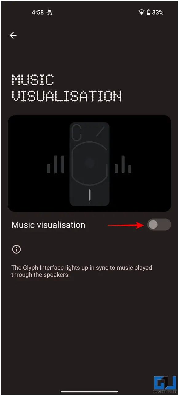 Music Visualization Nothing Phone