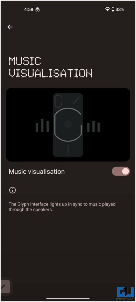 Music Visualization Nothing Phone