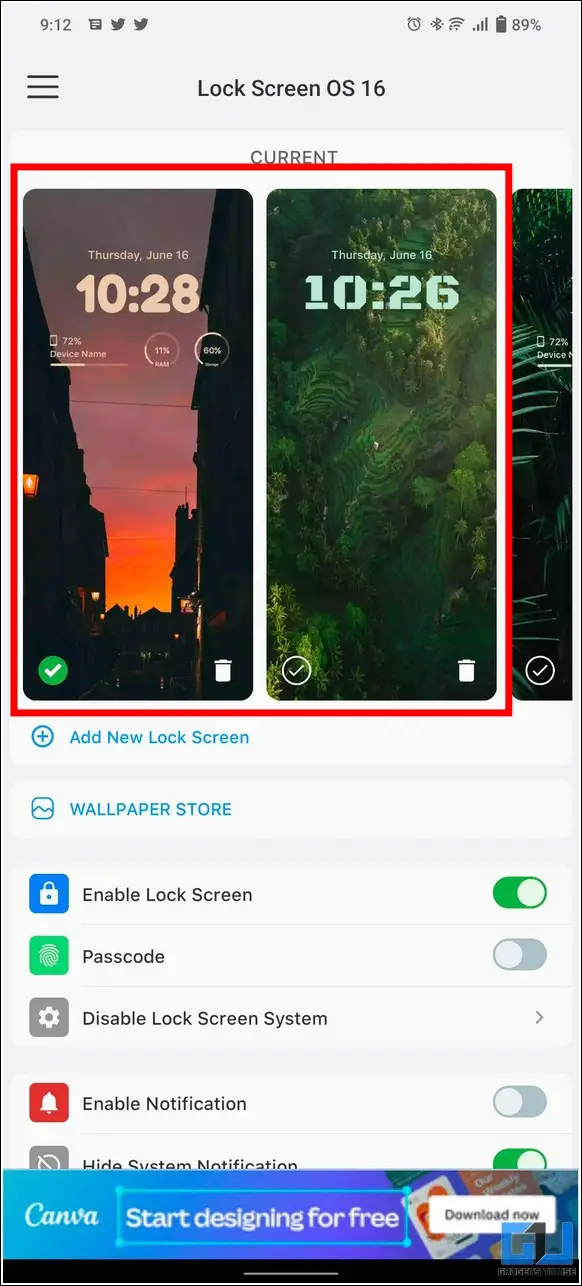 iOS 16 Lock Screen on Android