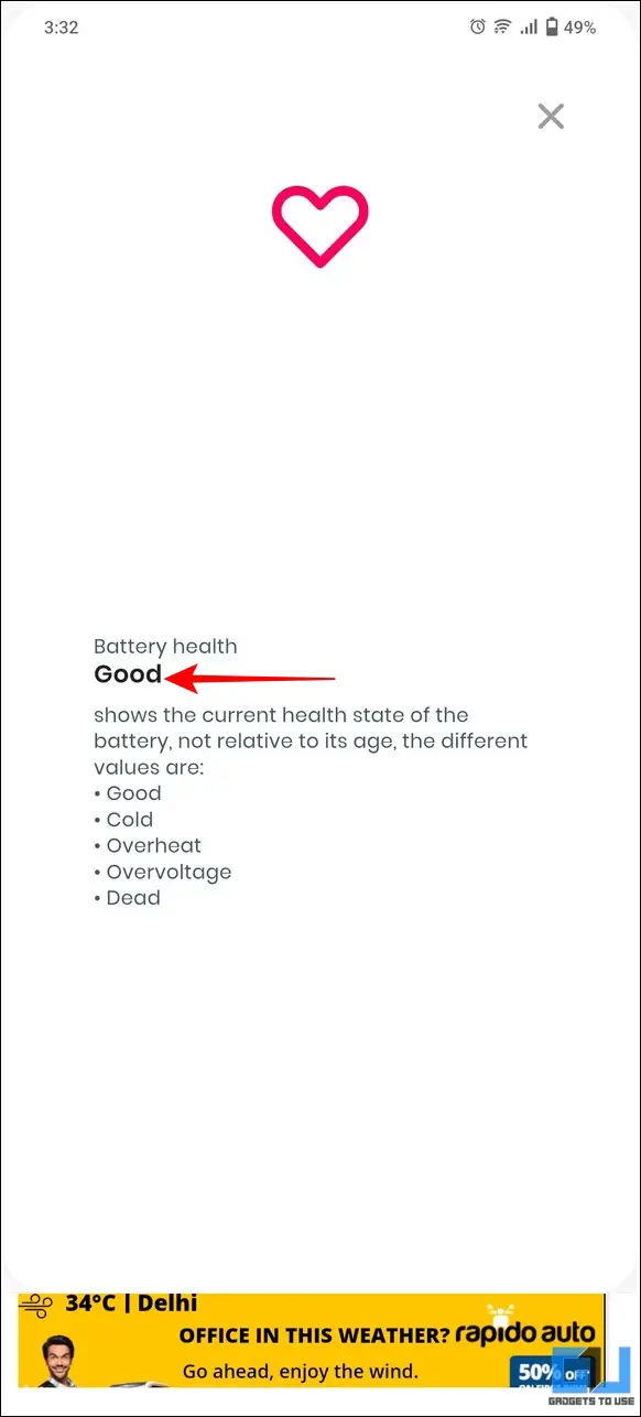 Check phone Battery Health
