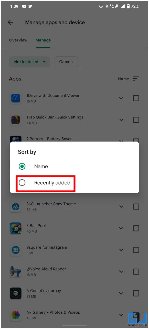 Find Recently Deleted Apps