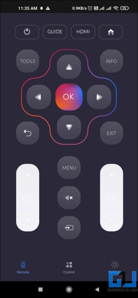 Control TV via WiFi Remote