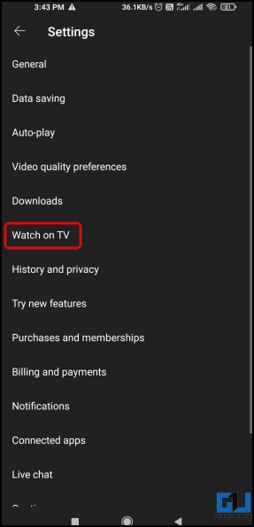 Connecting using TV Code To Use Youtube On TV Using Youtube App