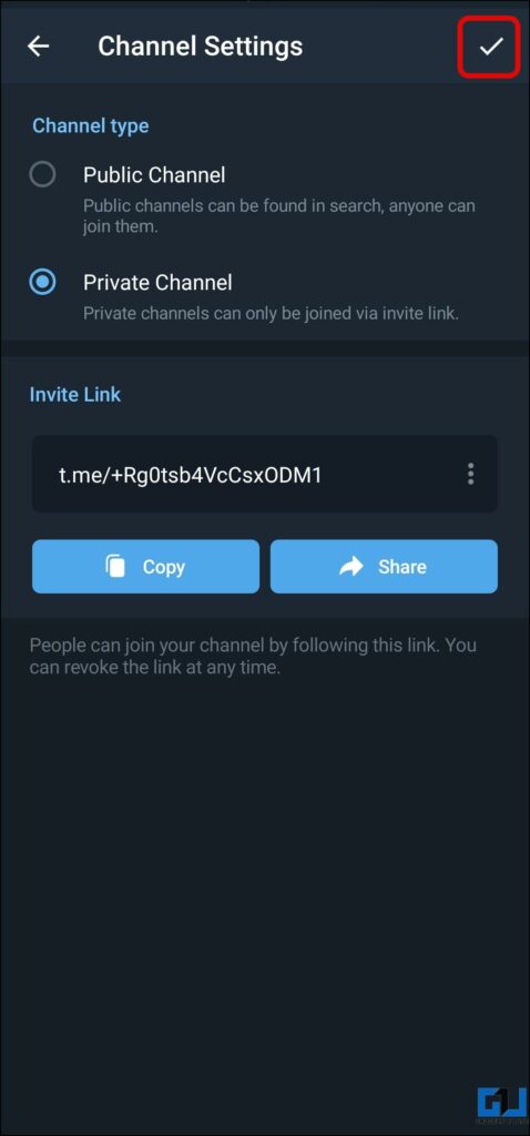 Create a Telegram Channel on Mobile